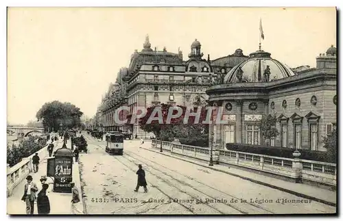 Ansichtskarte AK Paris Gare D&#39Orsay Et Palais De La Legion D&#39Honneur Tramway