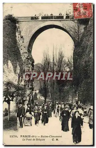 Ansichtskarte AK Paris Buttes Chaumont Le Pont De Briques