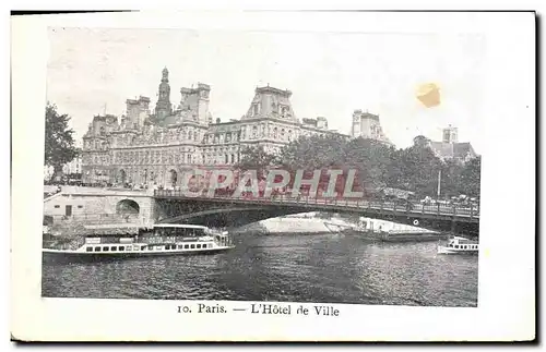 Cartes postales Paris L'Hotel De Ville