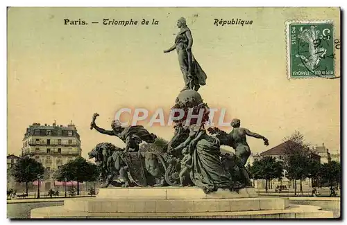 Ansichtskarte AK Paris Triomphe De La Republique (carte toilee)