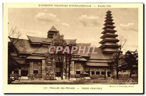 Cartes postales Exposition Coloniale Internationale Paris 1931 Pavillon Des Pays Bas Facade Principale