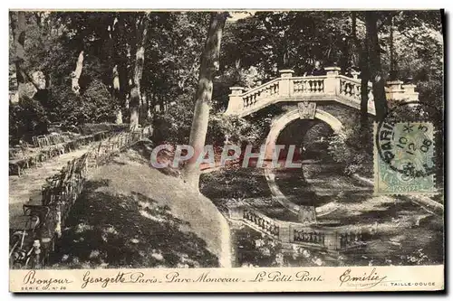 Ansichtskarte AK Paris Parc Monceau Le Petit Pont