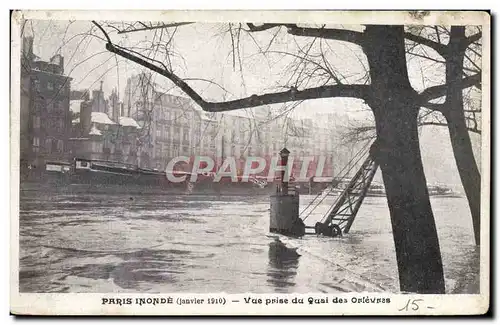 Ansichtskarte AK Paris Inonde Vue Prise Du Quai Des Orfevres