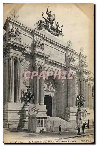 Cartes postales Paris Le Grand Palais Porte De l&#39Avenue D&#39Antin