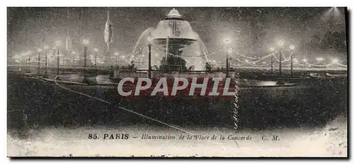 Cartes postales Paris Illumination De La Place De La Concorde