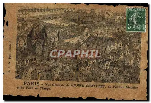 Ansichtskarte AK Paris Vue Generale Du Grand Chatelet Du Pont Au Meunier Et Du Pont Au Change