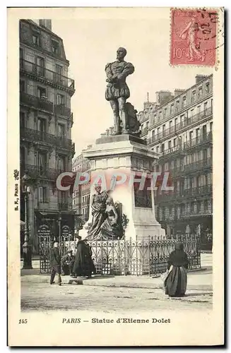 Cartes postales Paris La Statue D&#39Etionne Dolet