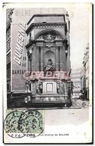 Cartes postales Paris La Statue De Moliere