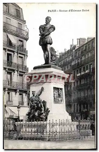 Ansichtskarte AK Paris Statue d&#39Etienne Dolet