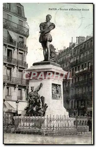 Cartes postales Paris Statue d&#39Etienne Dolet
