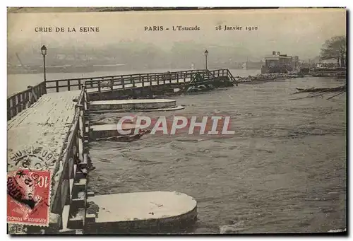 Cartes postales Crue De La Seine Paris L&#39Estacade