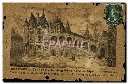 Cartes postales Vieux Paris La Chambre Des Comptes De Paris en 1590