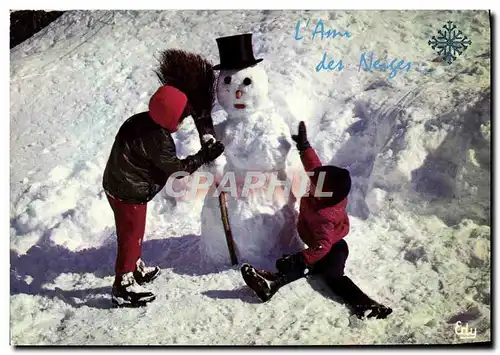 Cartes postales moderne L'Ami Des Neiges Enfants