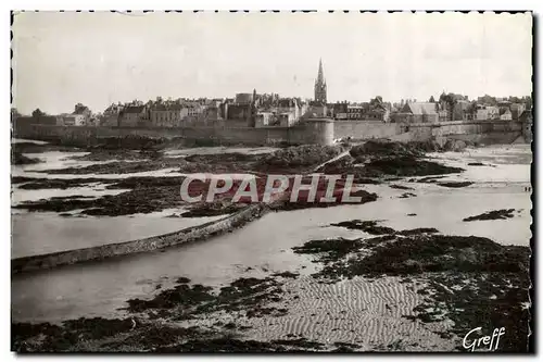 Moderne Karte St Malo La Ville Et Les Remparts Vus Du Fort National