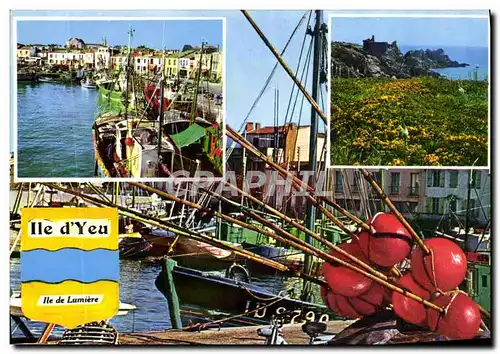 Cartes postales moderne Ile D'Yeu Port Joinville Et La Cote Sauvage Bateaux
