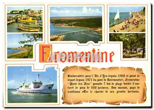 Moderne Karte Fromentine Embarcadere Pour l&#39ile d&#39Yeu Bateau