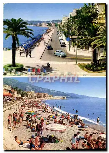 Cartes postales moderne Menton La Promenade Et Une Plage