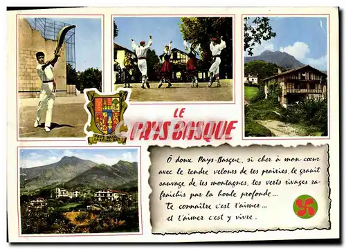 Cartes postales moderne Le Pays Basque La Partie De Pelote Folkore Paysages