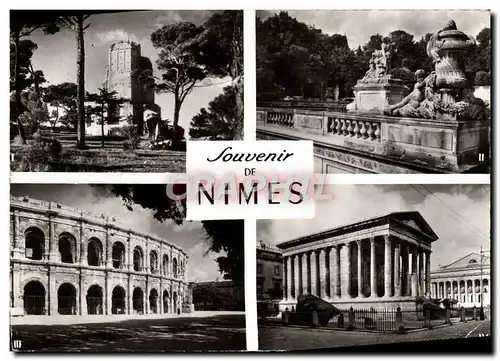 Cartes postales moderne Nimes La Tour Magne Le Jardin De La Fontaine