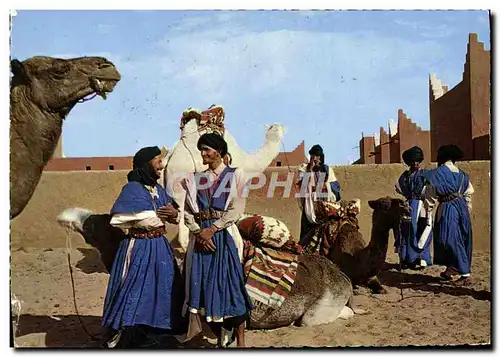 Cartes postales moderne Le Maroc Pittoresque Mehariste a M&#39Hamid Blue Men in M&#39Hamid