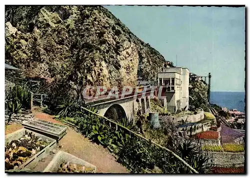 Moderne Karte Menton Le Pont Saint Louis La frontiere franco italienne