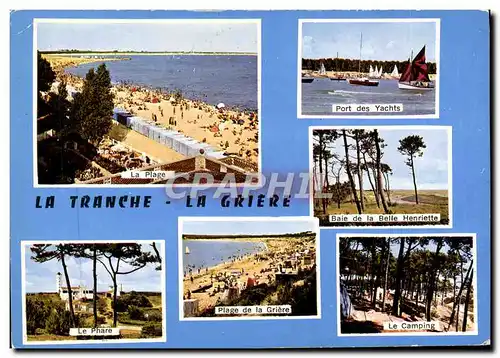 Cartes postales moderne La Tranche La Griere La plage Port des yachts Le phare Plage de la Griere Camping