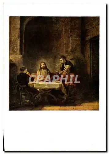 Moderne Karte Harmensz van Ryn Rembrandt Les pelerins d&#39Emmaus