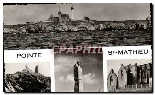 Cartes postales moderne Pointe St Mathieu La Pointe et son Phare Le Monument aux morts Militaria