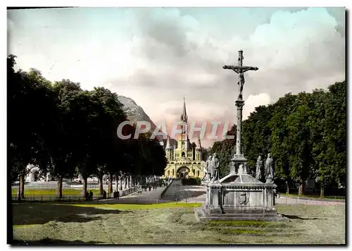 Cartes postales moderne Lourdes Zono Sacra e Basilica