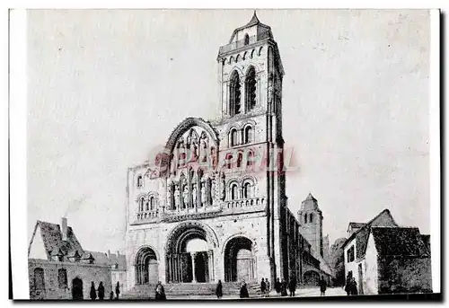 Cartes postales moderne La basilique de Vezelay en 1840 Bigeard