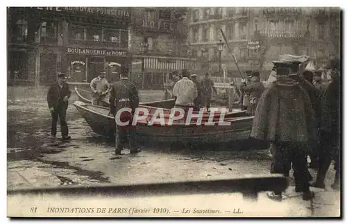 Cartes postales moderne Inondations de Paris Les Sauveteurs Janvier 1910