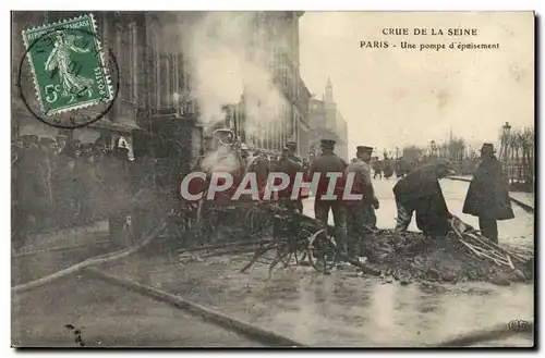 Cartes postales moderne Crue de la Seine Paris Une pompe d&#39epuisement Inondations TOP