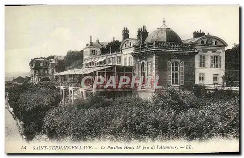 Cartes postales Saint Germain En Laye Le Pavillon Henri IV pris de l&#39Ascenseur