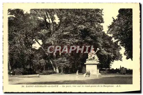 Cartes postales Saint Germain en Laye Le parc vue sur le rond point de la Dauphine