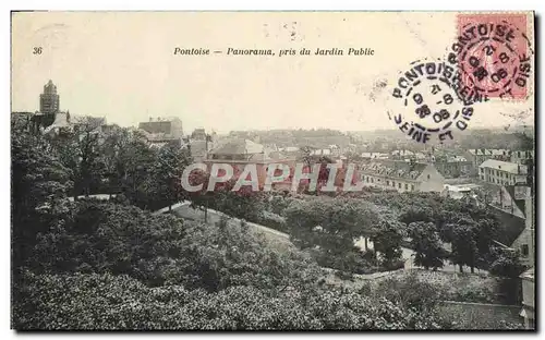 Cartes postales Pontoise Panorama pris du Jardin Public