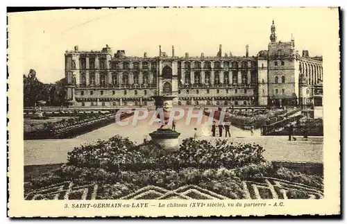 Cartes postales Saint Germain en Laye Le Chateau vu du Parterre