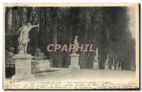 Cartes postales Parc de Versailles Allee conduisant au Bassin de Neptune