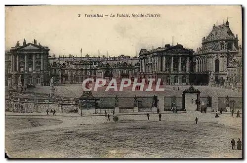 Cartes postales Versailles Le Palais facade d'entree