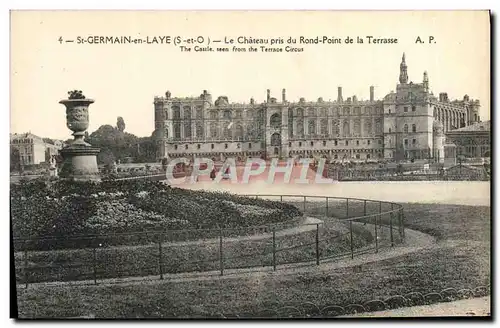 Cartes postales St Germain en Laye Le Chateau pris du Rond Point de la Terrasse