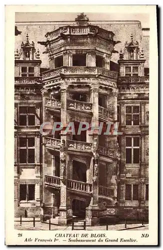 Cartes postales Chateau De Blois Aile Francois 1er Soubassement du Grand Escalier