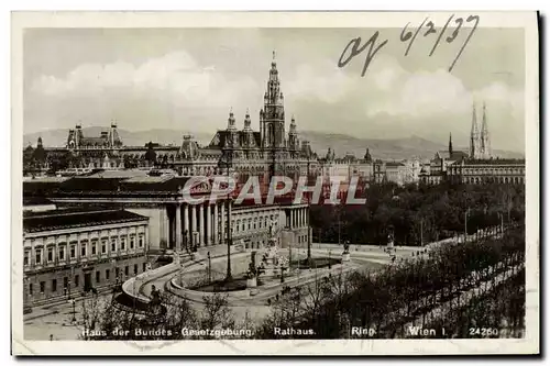 Cartes postales Haus der Burdes Gegetzgebung Rathaus Ring Wien