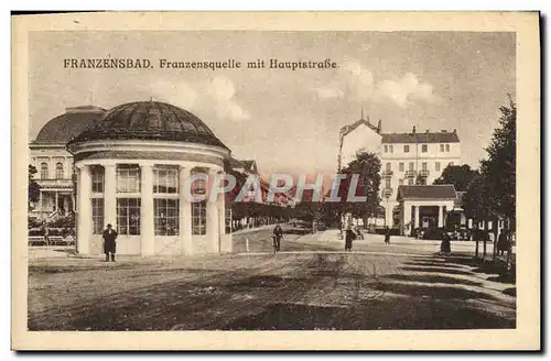Cartes postales Franzensbad Franzensquelle mit Hauptstrabe