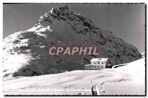 Moderne Karte Alpengasthof Piz Buin mit Lobspitze am Silvrettastausee