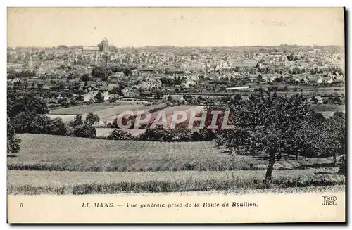 Cartes postales Le Mans Vue Generale Prise de la Route de Rouillon