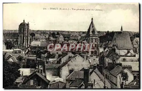 Cartes postales Dreux Vue Generale Prise du Chateau