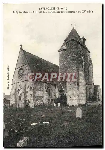 Cartes postales Faverolles L&#39Eglise date du 13eme Le Clocher