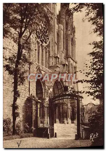 Ansichtskarte AK Chartres Chartres Cathedrale Clocher neuf et portail Nord Grille de l&#39ancien eveche