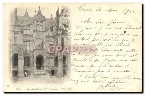 Cartes postales Tours L&#39Hotel Gouin