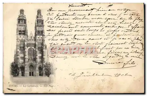 Cartes postales Tours La Cathedrale