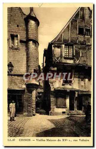 Ansichtskarte AK Chinon Vieilles Maisons Du 15eme Rue Voltaire